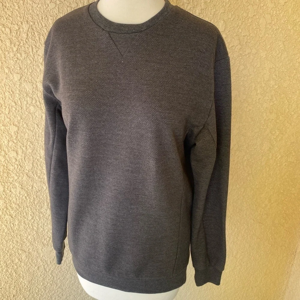 ZARA Essentials Unisex Long Sleeve Sweatshirt Gray Size Small‎